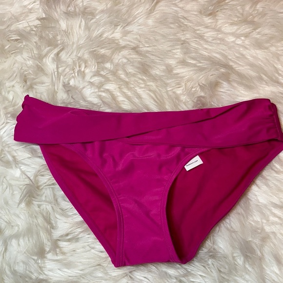 NWT Old navy neon bright pink bikini swimsuit bottom bathing suit one piece sz M - Picture 15 of 16
